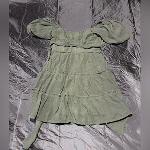 Miami Olive Green Smocked Dress